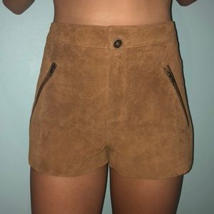 Suede shorts